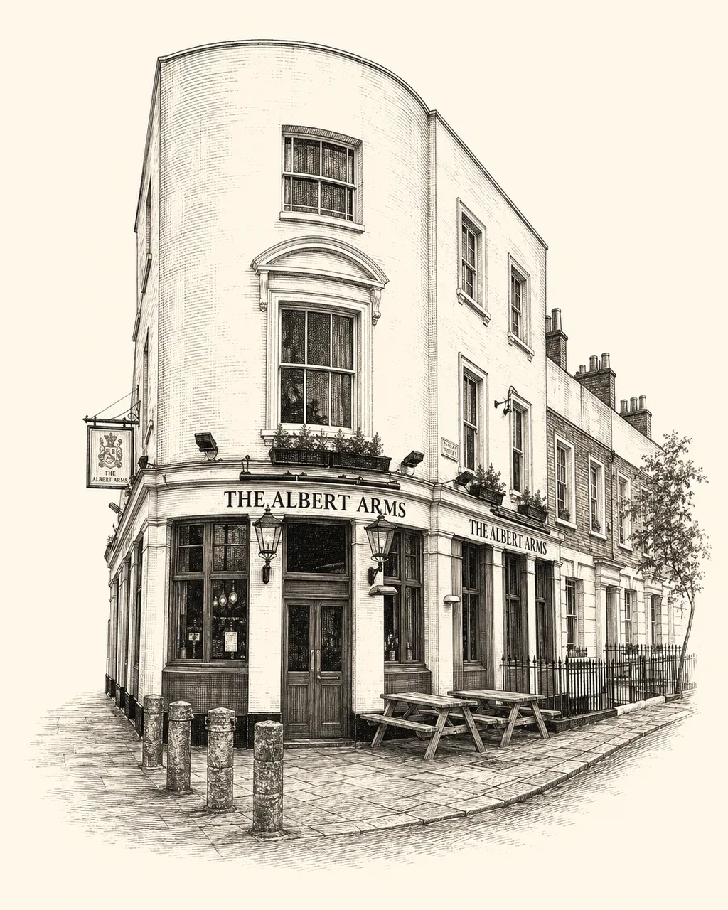 The Albert Arms pub exterior