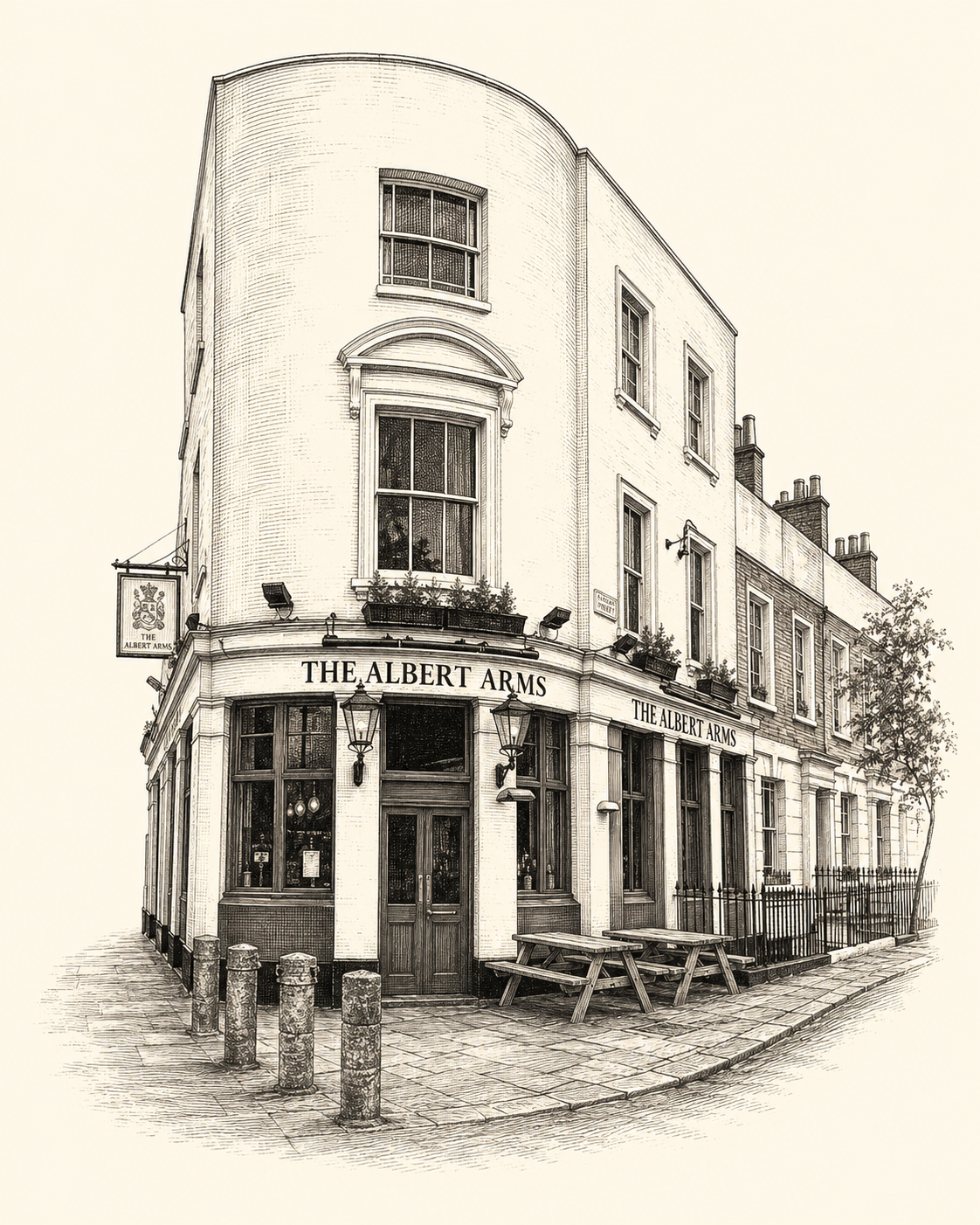The Albert Arms pub exterior